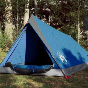Camping Tent 2-Person Blue Waterproof (Color: Blue)