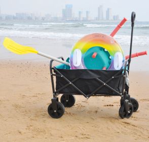 Folding Wagon Cart (colour: blak+blue)