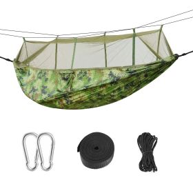 Hammock with Mosquito Net, Portable Double Hammock Tent Load Two People with 2 Straps (Color: Camouflage)