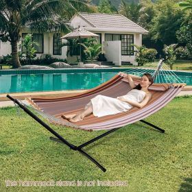 Swing Chair Bed with Detachable Pillow (Color: Brown)