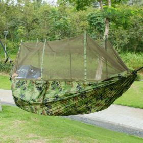 2 Persons Hammock 600LBS Max Load with Mosquito Net (Color: Camouflage)