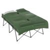 2-Person Folding Camping Cot with Sleeping Bag, Inflatable Air Mattress, Comfort Pillows and Carry Bag