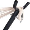 Double Hammock with Space Saving Steel Stand Includes Portable Carrying Case and Head Pillow, 450 Pounds Capacity