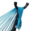 Double Hammock with Space Saving Steel Stand Includes Portable Carrying Case and Head Pillow, 450 Pounds Capacity