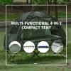 Folding Camping All-in-One Elevated Tent with Sleeping Bag Thick Air Mattress