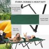 2 Person Cot, 50" Wide Outdoor Portable Sleeping Cot with Carry Bag, Green