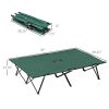 2 Person Cot, 50" Wide Outdoor Portable Sleeping Cot with Carry Bag, Green