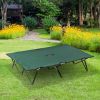 2 Person Cot, 50" Wide Outdoor Portable Sleeping Cot with Carry Bag, Green