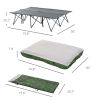 2-Person Folding Camping Cot with Sleeping Bag, Inflatable Air Mattress, Comfort Pillows and Carry Bag